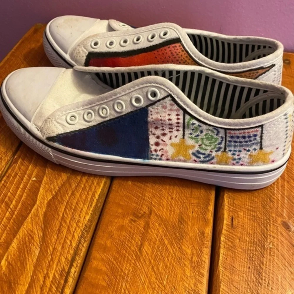 Hand Painted Low Top Sneakers